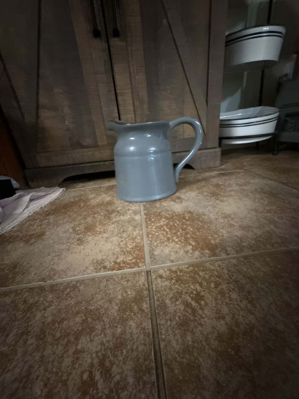 The Museum Collection Stoneware by Hearthside Creamer in Soft Blue